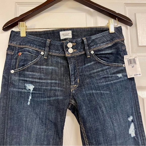 NWT HUDSON COLLIN MIDRISE SKINNY Supermodel Jeans Flap Pockets, Premium 27 - Picture 4 of 14